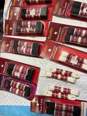 Cadillac Assorted Dress Laces and Casual Laces Lot (Multiple Lengths/Colors)